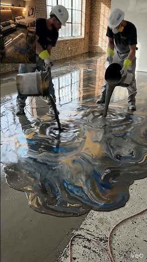 “From Concrete to Luxury Studio Apartment ✨ Epoxy Floor Transformation (Satisfying Timelapse)”