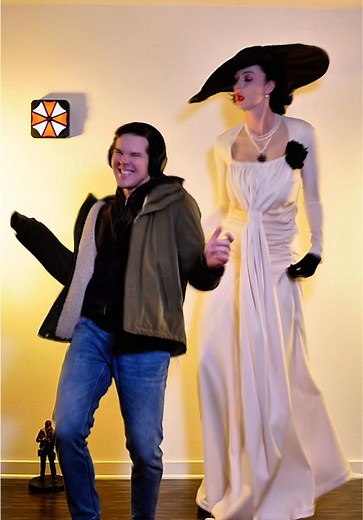 Exploring Resident Evil Village with Lady Dimitrescu Cosplay