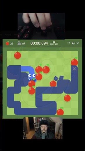 (HIGH SCORE WR) ALL Apples in 22.815 seconds - Google Snake, 10 Apples, Small Map, Statue Mode