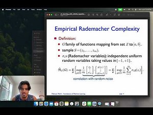 Foundations of Machine Learning • Part 3.1: Rademacher Complexity (Prof. Mohri, NYU)