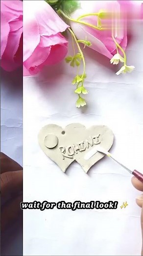 ✨️How to Make Clay Name Keychain | Easy Craft Idea 🗝 🩷🩷