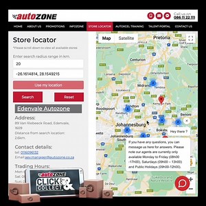 31 reactions · 8 comments | Did you know another handy feature we’ve added to our new website is the option to check part availability when using the store locator to find your nearest AutoZone store? If you are in a remote area, simply expand your search radius to locate your nearest store to check which store has availability of the parts you need! Locate your nearest AutoZone store - https://bit.ly/3pekiIb | AutoZone South Africa | Facebook