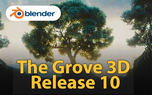 【Blender插件】The Grove 10 树木生长动画植物插件，新功能徒手画树秒生成方便且强大！