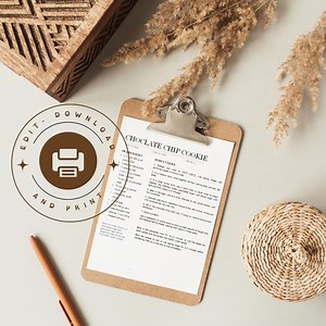 Minimalist Recipe Template: Editable MS Word & Google Docs (digital Download) - Etsy