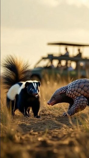 Pangolin vs. Skunk: The Ultimate Forest Showdown! センザンコウVSスカンク！森の究極対決！