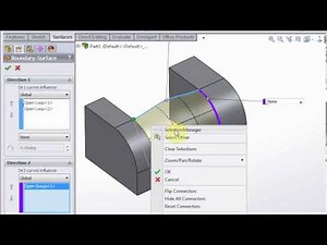 SW Boundary Blend Surface : Solidworks