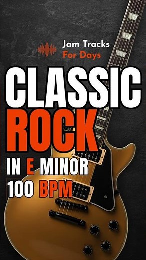 Classic Rock Guitar Backing Track in E Minor 100BPM | Jam Track