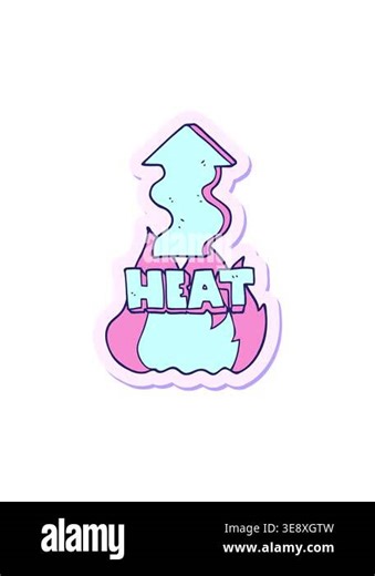 pressure popping animation of sticker of a cartoon heat rising Stock Video Footage - Alamy