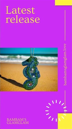 Green & Blue Seahorse Keychain