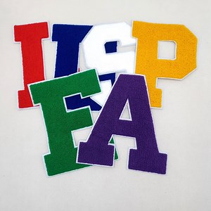 NEW COLORS WHITE Background Large 8 Inch Chenille Letters With White Background: Pick Your Letter / Color - Etsy