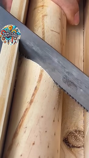 369K views · 853 reactions | Excellent method for connecting two round wooden rods at a right angle. #PracticalSolutions #DIY #LifeHacks #QuickTips #DailyTricks #SmartLiving #SimplifyLife #TimeSaver #SavvySolutions #ProTips | Practical Solutions | Facebook