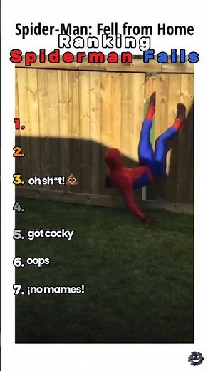 Ranking Spiderman Flip Fails