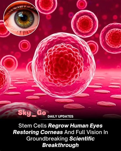 Sky_Go on Instagram: "In a historic leap for regenerative medicine, scientists have used stem cells to regenerate human eyes, restoring full vision to patients once considered permanently blind. The breakthrough centers on the cornea, the eye’s outermost lens. It’s the most commonly transplanted tissue worldwide, but donor shortages and rejection risks have long limited treatment options. Now, researchers have created lab-grown corneal cells from the patient’s own stem cells, eliminating both sh