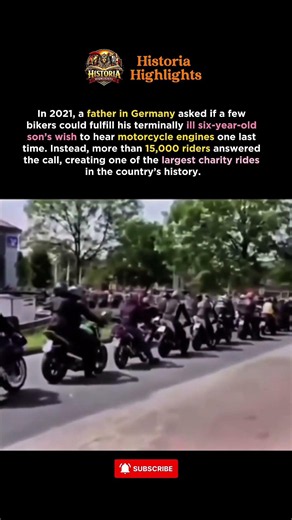 More Than 15,000 Bikers Honored a Terminally Ill Boy’s Final Wish in Germany