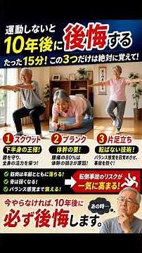 15 minutes a day | These three exercises will determine the body you'll have in 10 years.
