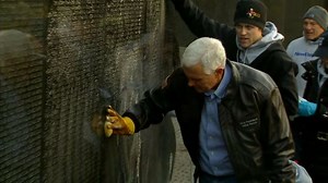VP Pence helps clean Vietnam War memorial