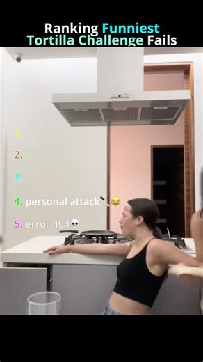 Ranking FUNNIEST Tortilla Challenge Fails 🌮😂 #shorts #funny #viral #fail