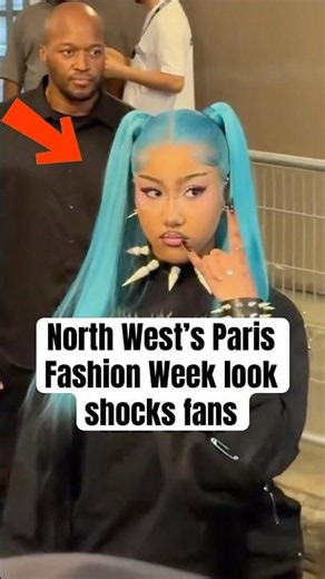 North West's Paris Fashion Week look has fans shook 😳 #shorts #NorthWest #parisfashionweek