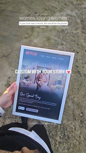 LGBTQ+ Couples • Series • Pop Culture on Instagram: "A love so beautiful, it had to become art 💌 In Valentine's Day offers something unique ❤️ Custom Art with your love story Art By: @carlapdesign ©️ 🖼 Digital File (Worldwide) • Poster or Frame (Europe) 📍Order by message or by link in the bio 🔥 WITH 50% DISCOUNT [ 30/01/26 - 10/02/26 ] ⭐️ The magic women loving women ____________________________________________ Lesbian Couples goals ❤️ @amberlawes • @christinaottrando • @loucafee • @sophiabu