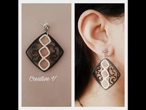 How To Make Quilling Earrings / Tutorial / Design 17