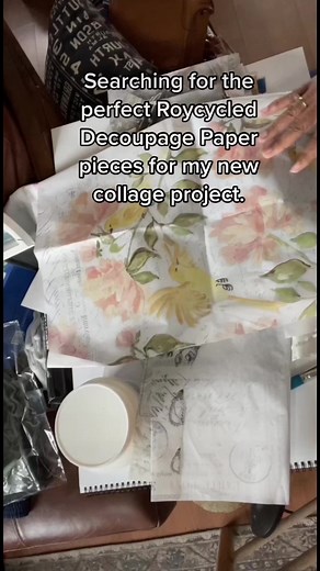 I always save the “bits” from my decoupage projects. They are perfect for small projects, or when I’m creating a collage #roycycled #decoupage #collage | Roycycled Treasures