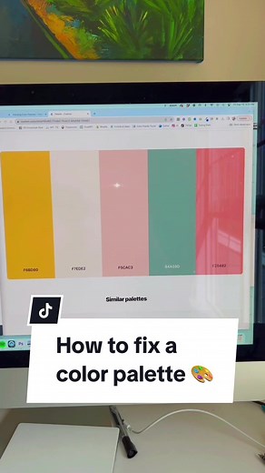 How to fix a color palette 🎨🎨 #colorpalette #colorpalettes #graphicdesign #graphicdesigner #webdesign #canva #adobe