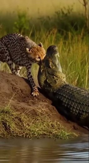 Cheetah vs Crocodile: The Ultimate Showdown in the Wild! 🐆🐊
