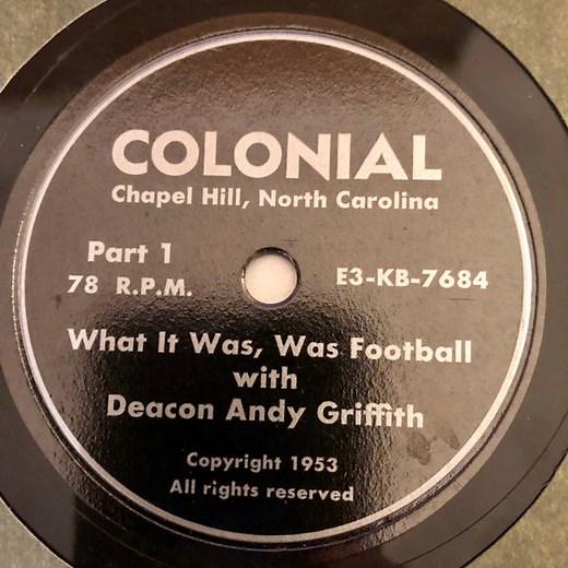 Deacon Andy Griffith - What It Was, Was Football
