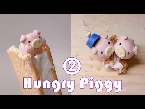 Hungry Hungry Piggy 2 🐽: Super Cute Stop Motion Mini Pig Eating | Cutie Piggy | Tiktok Stop Motion 😝