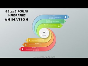 84.[PowerPoint] Create 6 Step CIRCULAR ARROW SHAPE Animation | PowerPoint Animated Templates