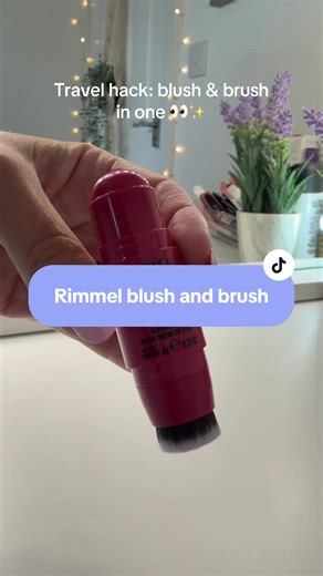 Perfect travel blush that comes with a built in soft blending brush! @rimmellondon #blush #rimmel #multitaskerblush #creamblush #tiktokmademebuyit