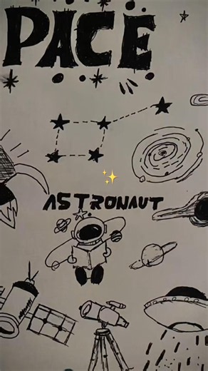My space doodles part 4#easy-doodles#space#art#edit