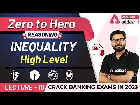 Inequality High Level Reasoning Questions | Adda247 Banking Classes | Lec #10