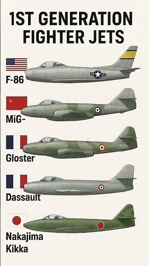 1st Generation Fighter Jets #fighterjets #aviation #militaryhistory