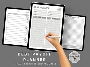 Debt Payoff Planner for Remarkable, Goodnotes, & Pdf-supporting Tablets | Minimalist Digital Tracker and Creditor Organizer Template - Etsy Canada