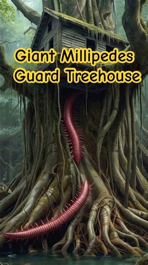 Decay hides something terrifying #giantmillipede #treehouse #hauntedhouse #trending