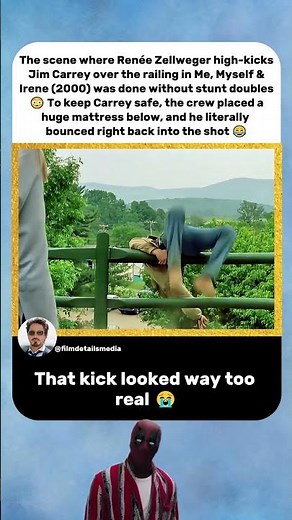 Renée Zellweger Actually Kicked Jim Carrey Over the Railing 😳 | Me, Myself & Irene (2000)