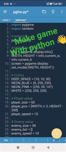 how to make beautiful game with python #viral #coding #python #shorts