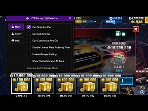 CSR2 6.2.1 Imgui MOD Menu| NO ROOT| INFINITE GOLD, CASH... | Acronix Productions™
