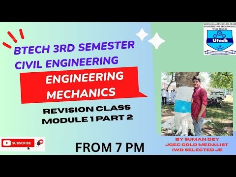 ENGINNERING MECHANICS / BTECH 3RD SEMESTER CIVIL ENGG 2025 / MAKAUT / REVISION / MODULE 1 / PART 2