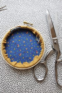 How to Back an Embroidery Hoop With Fabric And Glue