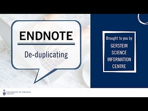 EndNote 13: Deduplicating references