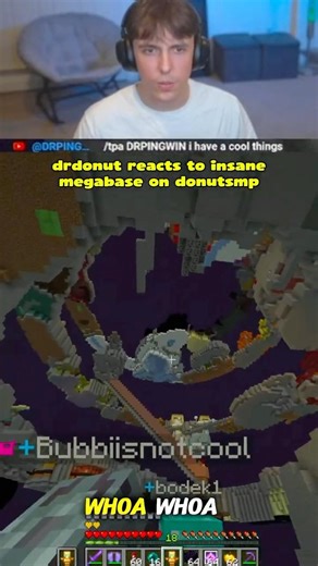 INSANE MEGA BASE ON DONUTSMP... #donutsmp #minecraft #drdonut #shorts