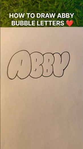 Abby Name in Bubble Letters 💕 | Easy & Cute Lettering Tutorial