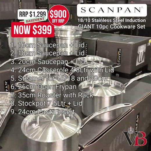 ScanPan Satin 10pc giant cookware set #cookwaressets #kitchenware #cookware #recommended