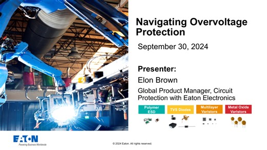Navigating overvoltage protection - Electronic components - Eaton videos