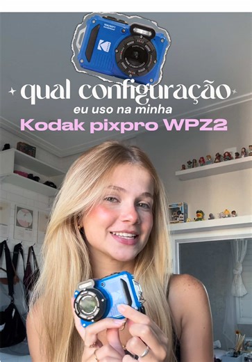 Qual configuração eu uso na minha Kodak pixpro WPZ2!! 💓💓 Super simples Modo subagua forçar flash