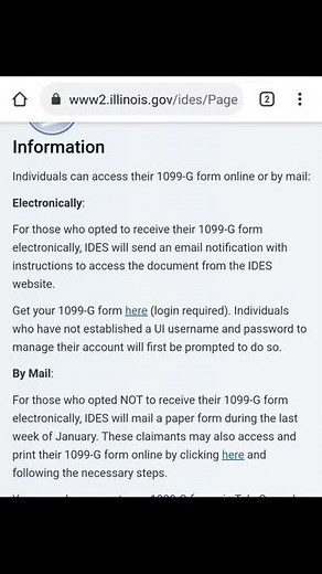 How to get your 1099 G unemployment tax form on IDES 2020 pua 1099 form for Illiniois