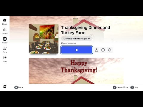 Roblox Thanksgiving Dinner and Turkey Farm