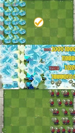 PvZ2 - Plants Level 1, Level 5, Level Max vs Fast Zombies